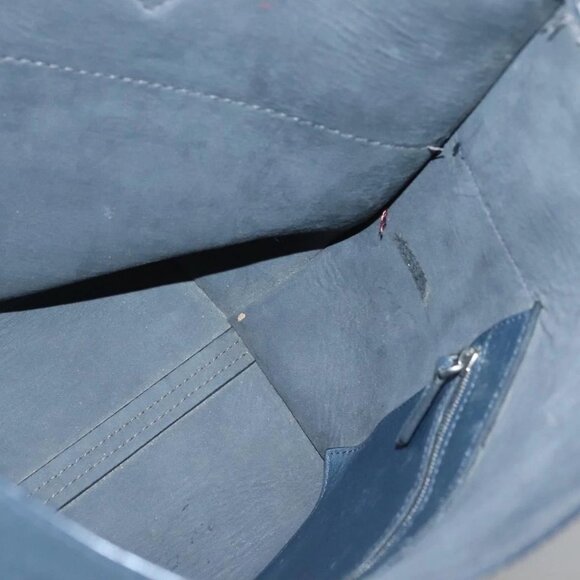 FENDI All In Shopping Tote Bag Leather Navy Auth 141928 - Picture 12 of 16